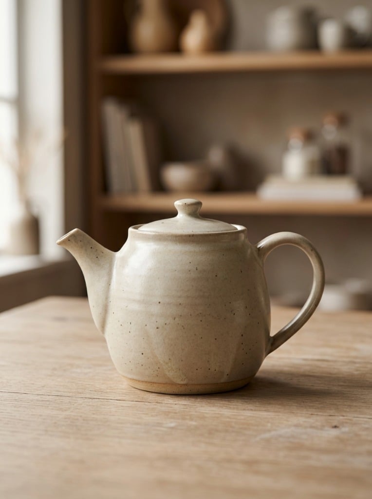 Artisan ceramic teapot